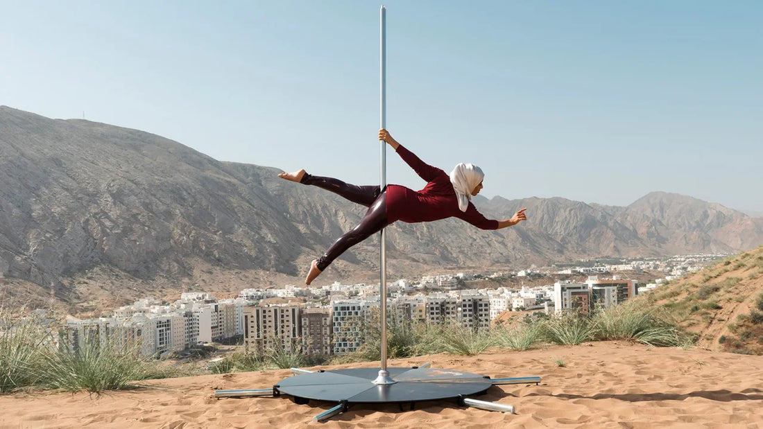 (CNN Style) An elegant portrait of a pole dancer in Oman celebrates a woman’s strength in nature