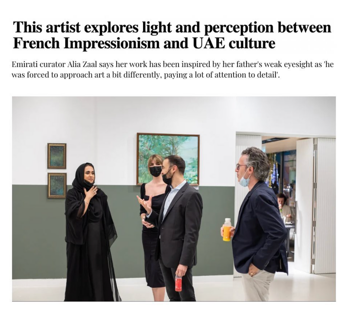 (Middle East Monitor) Alia Zaal explores light and perception between French Impressionism and UAE culture